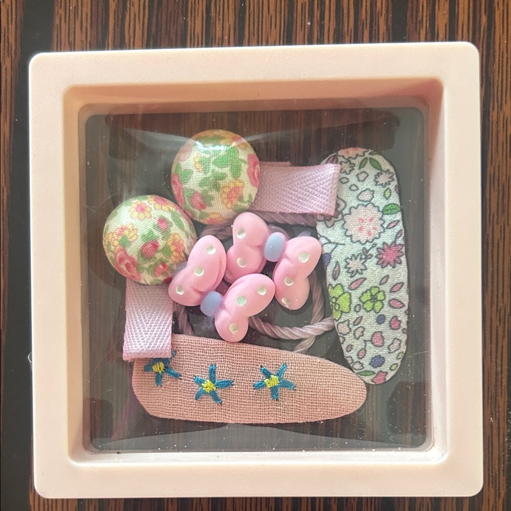 Floral and Bow Hair Clip Set